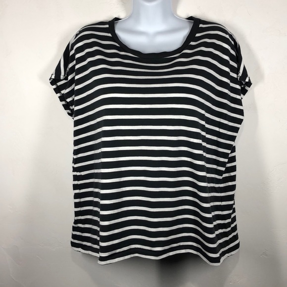 Eileen Fisher Tops - Eileen Fisher 100% organic cotton stripe tee med